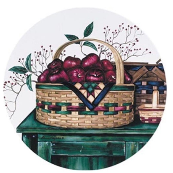Basket of Apples Hot Pad Trivet Set of 2 - Picture 4 of 4